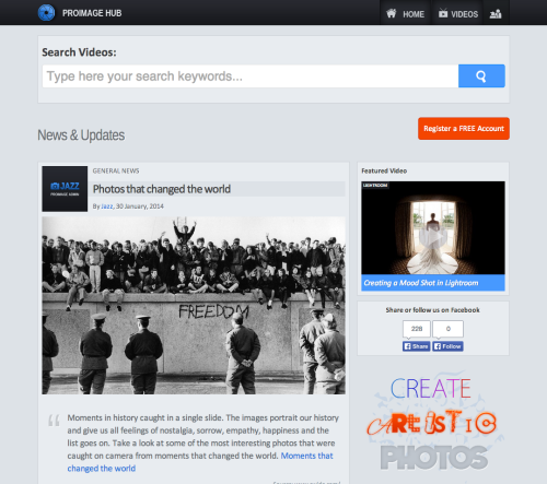 Proimage Hub - A video hub dedicated to help educate and resource photographers, graphic designers and photo retouchers with a collection of the world’s best training videos.