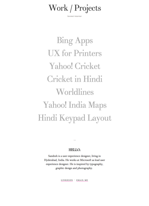 Sandesh Halarnkar - UX designer from Hyderabad, India.